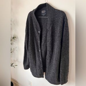 Pendleton Wool Cardigan - Gray - XXL
